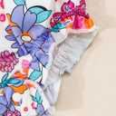 SUNNY PIGGY Newborn Baby Girl Clothes Baby Girl One Piece Romper Fall Winter Long Sleeve with Hat Sets Cute Infant Outfits (Purple)