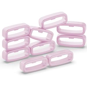 FanTEK 10pcs Watch Strap Holder Loop, Silicone Watch Band Keeper Retainer Fastener Ring Parts for Smart Watch Band Wristband Replacement