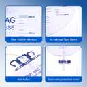 Urinary Drainage Bag 2000ml Catheter Bags, 10 Pack Professional Urine Bags for Men with Anti-Reflux Valve, 48" Tube Drainage, Adjustable Clips & Hanging Hook