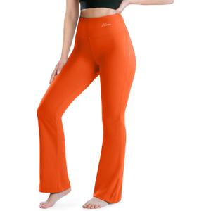 NirLUX Bootcut Leggings for Women  High Waisted Yoga Pants Women  Tummy Control Workout Womens Leggings (Orange)