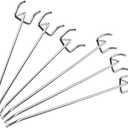 Foraineam 60-Pack (30Pcs 6-inch & 30Pcs 8-inch) Standard Size Pegboard Hooks for 1/8" Pegboard Metal Peg Board Shelving Hooks Assortment