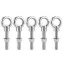 QWORK Stainless Steel Shoulder Eye Bolts 3/4"-10 x 4, 5 Pack  for Lifting, Rigging & Mounting Applications