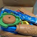 Water Table for Toddlers with Water Pump and Fishing Game Set 3-Tier Kids Sand Water Table with Umbrella Sensory Outdoor Toys for Kids Ages 4-8 Outside Toys Backyard for Kids Toddlers Age 3-10