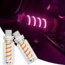 LED Car Interior Light, Touch Control USB Night Lamp, Retro Style Ambient Lighting for Auto, Bedroom, Desk (2PCS Pink)