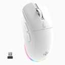 LORERAN Bluetooth Wireless Mouse, 3 Modes Bluetooth 5.0 & 3.0 2.4G Wireless Portable Optical 4800 DPI Mouse with USB Nano Receiver, for Laptop, MacBook Pro Air, PC, Computer (White)