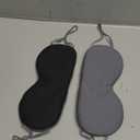 Sleeping Mask 2 Pack, Warm, Cool Double-Sided Use of Sleep Mask, Super Soft Blindfold with Adjustable Strap, Block Out Light, Comfort Sleep Eye Mask for Travel Meditation Nap Black