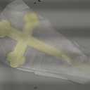 Gold Plastic Church Cross for Indoor or Parade Flagpole Finial Topper, for 1" Diameter Flagpoles