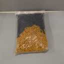 ZYFLSQ 100PCS Beaded Necklace, 33" 7mm New Year Eve Bead Necklaces Bulk, Metallic Mardi Gras Beads Necklaces, Happy New Year Parade Throws Costume Accessories, Party Favors Decorations (Black Gold)