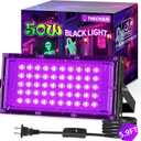 50W LED Black Lights IP66 Waterproof Black Light Outdoor with 5.9ft Plug+Switch,Flood Blacklight for Halloween Glow in The Dark Party Stage Light Neon Glow Birthday 1 Pack