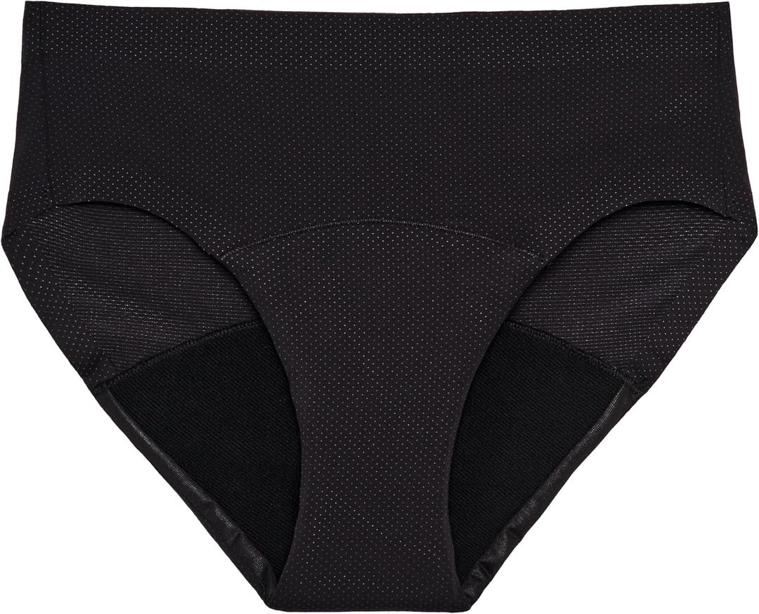 Thinx Period Underwear, Breathable Hip Huggers, Holds Up to 12 Regular Tampons*, Period Panties, All-Day Absorbency Menstrual Underwear for Women, Reusable, 1 Pack, L