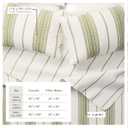 Great Bay Home Striped Quilt Set - 3-Piece Full/Queen Size Farmhouse Bedding Set - Lightweight, All-Season, Reversible Bedspread (White/Green)