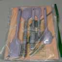 5 Pieces Silicone Spatula Set, Food Grade Rubber Spatula, Upgrade Strong Handle with Ergonomic Grip, Heat Resistant Up to 600F for Nonstick Cookware, Cooking Purple