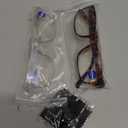 Gaoye 2-Pack of Reading Glasses - Blue-Light Filter, UV Protection - Readers with Rectangle Frames (1.5 x, Clear + Leoparde)