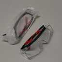 NoCry Safety Glasses Over Eyeglasses for Men and Women with Anti Scratch Lenses and Integrated Side Shields  Adjustable Temples with Anti-Slip Tips  100% UV Protective Eyewear  ANSI Z87 Certified (Black & Red)