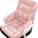 Desk Chair Cushion with High Back Support Office Chair Pad with Non-Slip Bottom Soft Cute Pink Seat Cushion for Office Car Gamer Home Kitchen