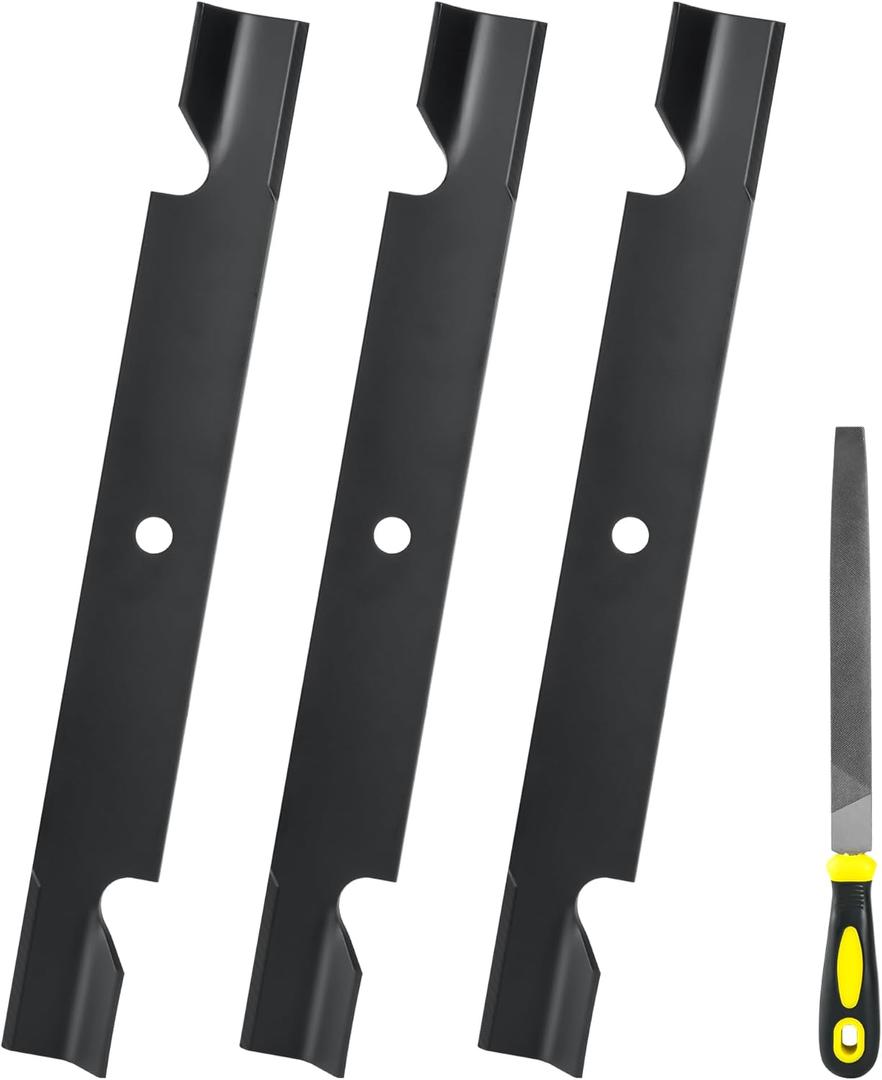 115-2454-03 115-9650-03 Lawn Mower Blade Compatible with Toro Timecutter MX5400 MX5480 ZX5420 ZX5440 54'' Deck Replaces 18-3/4" Parts# 115-4999 115-4999-03,Includes Blade Flat Files