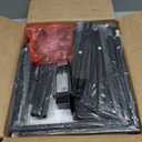 Huuger Nightstand with Charging Station, Side Table with 2 Fabric Drawers, End Table with Open Shelf, Bedside Table with USB-C Port and Outlets, Night Stand for Bedroom, Black