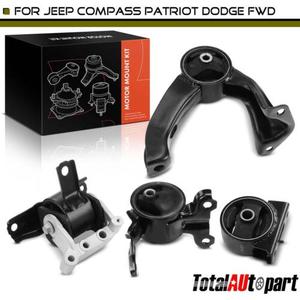 New 4x Engine Motor Mount & Transmission Mount for Jeep Compass 2007-2017 Dodge