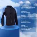 Wetsuit Top Men,2mm Mens Wetsuit Top 3mm Long Sleeve Wetsuit Jacket Men Front Zip Warm Wets Suit Jackets for Men Stretch Mens Wetsuit Top (Black, L)