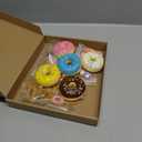 33 Pcs Donut Grow up Cake Topper Baby Sprinkle Decorations Realistic Artificial Mini Cupcake Topper for Donut Themed Birthday Party Supplies