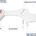 LUXE Bidet NEO 120 - Single Nozzle, Self-Cleaning, Non-Electric Bidet Attachment for Toilet Seat, Adjustable Water Pressure, Rear Wash (Rose Gold)