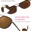 SODQW Tangle Free Aviator Sunglasses for Women Polarized Square Frame With UV400 Protection Sun Glasses for Driving