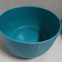 WSMKSZ 12 Inch Large Plant Pots for Indoor or Outdoor Plants, Wide Water Ripples Flower Pots with Drainage Holes & Saucer, Plastic Planters Set for Garden & Home Decor (Blue Green)