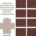 RETTACY Leather Bible Tabs, for Women & Men, 66 Bible Tabs for Old & New Testament, Additional 21 Tabs for Apocrypha, 9 Blank Tabs, Bible Study Supplies, Accessories, Gifts (Brown)