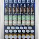 Mini Fridge 130 Can Beverage Refrigerator Cooler, 3.2 Cu.Ft Drink Fridge forSoda Wine Beer, Digital Temperature Control Cooler for Home, Dorm, Bar (Silver)