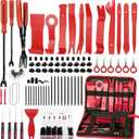 GLK 248pcs Trim Removal Tool, Pry Tool, Door Panel Radio/Stereo Terminal Removal Tool Kit, Fasteners Remover, with Car Retainer Bumper Clips,Automotive Hook Set, Blue