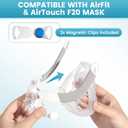 Small F20 Frame System for Air-Fit F20 Mask (S) - Includes Cushion, Frame, Headgear, Clips(No Elbow) - Snug Fit, Comfortable Design, Great Value Bundle