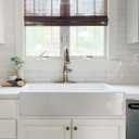 Sinkology Parker 34 Inch White Fireclay Quick-Fit Drop-In Kitchen Sink (Crisp White 1 Hole, 34 Inch Single Bowl)