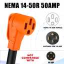 Xuhal 20 ft NEMA 10-30P to 14-50R EV Charger Adapter Cord 3 Prong Old Dryer Outlet to Level 2 EV Charging Power Cord with Handle (Only for 3 Prong L-Shaped Old Dryer NEMA 10-30R Outlet) ETL Listed