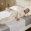 Grounding Sheets for All Mattress Sizes, BOVEREY Grounding Mat for Bed 10% Silver Fiber+90% Organic Cotton Grounding Sheets Sleeping Earth Grounded Mat, with Cord & Tester 104.3"x23.6" (Beige)