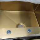 Drop In Kitchen Sink 27 Inch Gold Top Mount Sink 16 Gauge Stainless Steel 2-Hole Deep Single Bowl Kitchen Sinks 27"X22"X10"