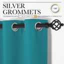 NICETOWN Room Darkening Curtains 48 inch Length 2 Panels, Thermal Insulated Grommet Blackout Curtains for Modern Casual Elegant Bedroom Kids Room Theme Decoration (Peacock Teal, 2 Pieces, W42)