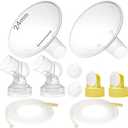 Nenesupply Pump Parts with 24mm Flanges Compatible with Medela Pump in Style Parts Accessories Breast Pump Not Original Medela Pump Parts Incl. 24mm Flange Breastshield Connector Valve Membrane Tubing
