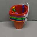 Large Sand Pail with Shovel, 7'' Size - 6 Bucket + 6 Shovels for Beach Fun & Summer Party