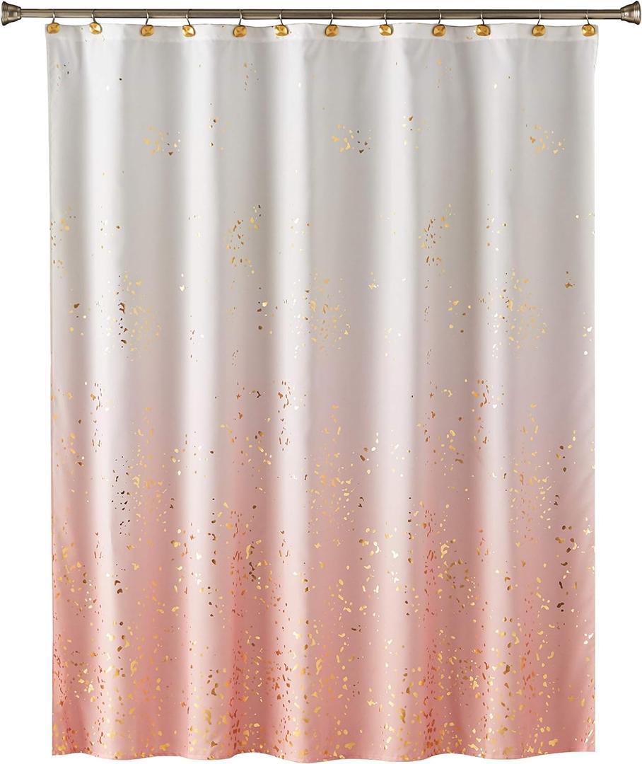 SKL Home by Saturday Knight Ltd. Splatter Fabric Shower Curtain, Pink