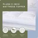 Plush Extra Thick Twin Mattress Topper, Soft & Cooling Pillow Top Bed Topper for Back Pain with 300TC Cotton Cover, Overfilled Mattress Pad Cover for Back Pain, Fit to 6-22 Mattress.