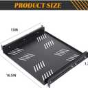 1 Pcs 1U Sliding Shelf Cantilever Server Shelf 19 Inch Length Vented Shelve Rack for 19 Inch Network Cabinet AVL Audio AV IT DJ Equipment Rack, 1 Machine Depth Up to 15 in, Large Capacity