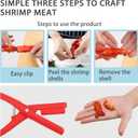 2 x Crawfish Peeler Tool, Crayfish and Shrimp Shelling Device, Convenient and Smart Crayfish Sheller for Families and Restaurants (Red, 3 Pcs)