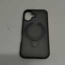 TORRAS Magnetic for iPhone 16 Case with Stand, Built-in Stand Compatible with MagSafe, 3X Military-Grade Protection, Translucent Slim Phone Case for iPhone 16 6.1'', Matte Black