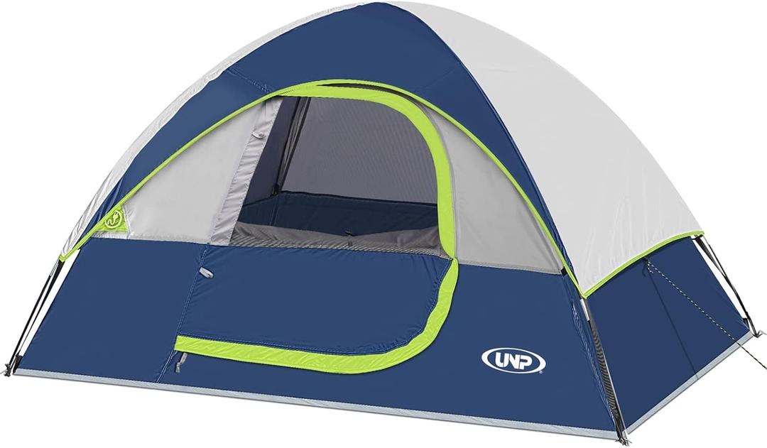 Camping Tent 2 Person, Waterproof Windproof Tent with Rainfly Easy Set up-Portable Dome Tents for Camping (Dark Blue)