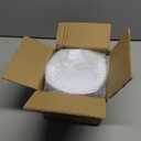 Bestluck 50 Pack White Plastic Bowls with Silver Relief Rim, 12oz Plastic Salad Bowl, Disposable Bowls for Party, Dinners, Weddings, Christmas, Thanksgiving, Valentine's Day, Silver Relief