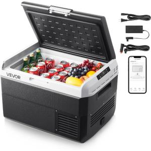 VEVOR 12 Volt Car Refrigerator, 42.3QT/40L Car Fridge, Portable Electric Cooler with -4~68 Adjustable Temperature, 12/24V DC and 100-240V AC Compressor Freezer for Outdoor, Camping, Travel, RV