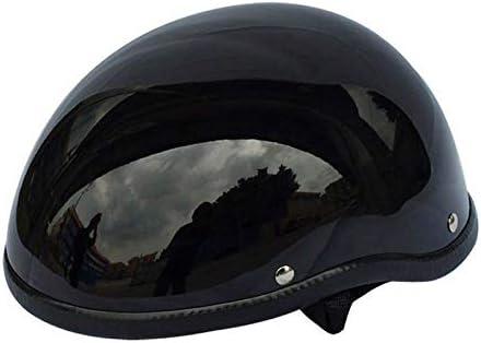 World War II Motorcycle Helmet Vintage for Harley Half Helmet Retro Chopper German Cruiser Matte Helmets Black, XL 