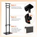 VRFRSX 2Pcs Heavy Duty Poster Stand, Adjustable Sign Holder Height Up to 80 inch, Double-Sided Display Stand for Board & Foam, Metal Sign Stand with Base for Wedding Restaurant Business, Black