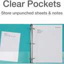 Oxford Cardinal 3 Ring Binders, Binders for School and Office, Durable 1.5 Inch, Round Rings, Holds 350 Sheets, ClearVue Presentation View, Non-Stick, Assorted Bright Colors, 4 Pack (79553)