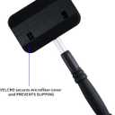 Polyte Pivoting Windshield Glass Cleaning Tool Extendable Aluminum Handle w/3 Premium Microfiber Covers